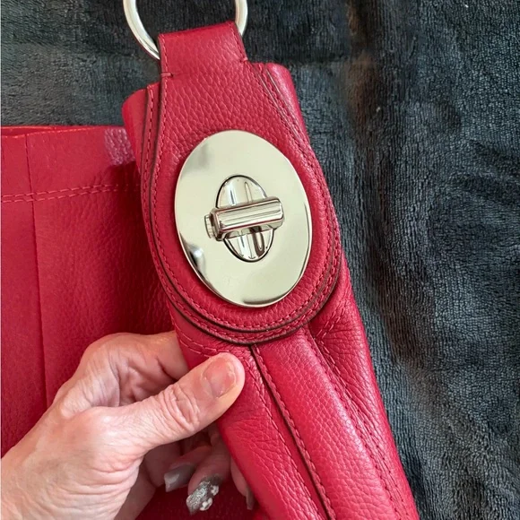 EUC Coach Red Hobo Bag - Picture 3 of 9